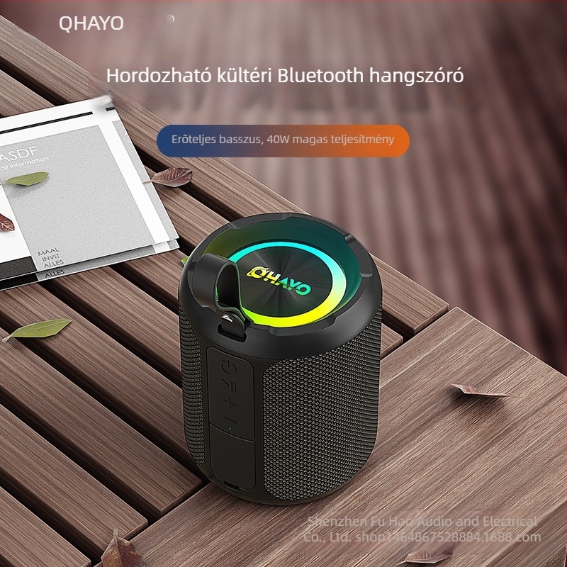 Leiden X3 vízálló Bluetooth hangszóró 3-utas rendszerrel, 40W kimenet, beépített 6000mAh akkumulátor, IPX7, Bluetooth 5.3
