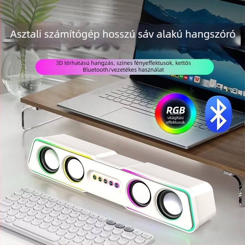 2.1-kanalos asztali PC hangszóró vezetékes subwooferrel, otthoni használatra