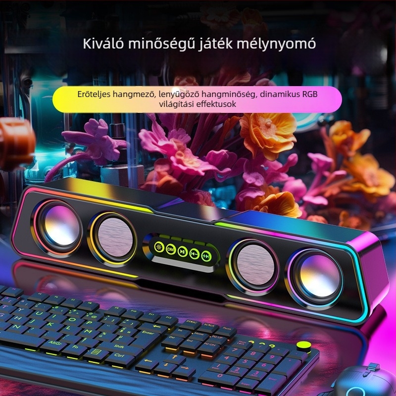 2.1-kanalos asztali PC hangszóró vezetékes subwooferrel, otthoni használatra