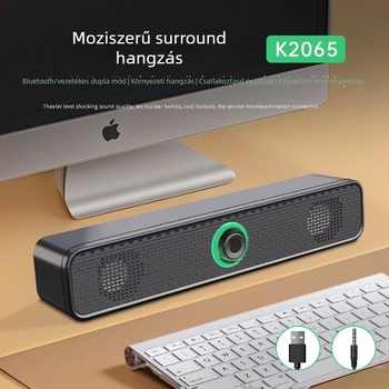 Számítógép hangszórók USB‑vezetékes asztali, kettős csatornás 2.0, 3W, 40Hz–20kHz, 3,5 mm jack