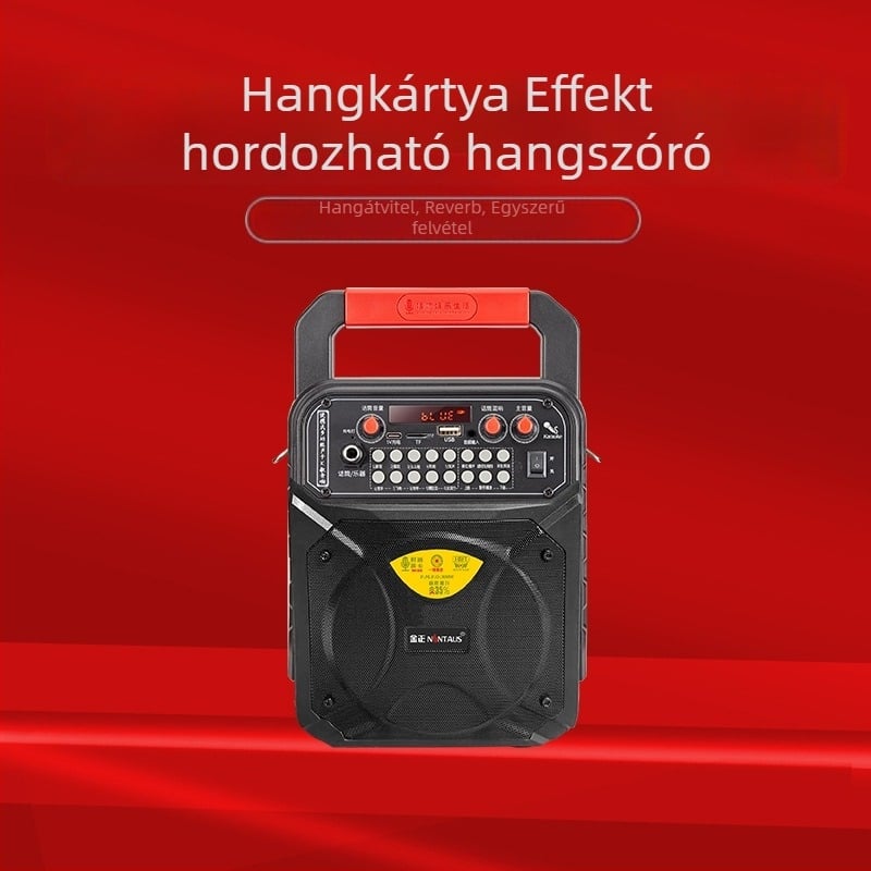 A1 Square Dance hordozható Bluetooth hangszóró - 10W, 100Hz-20kHz, SNR >=75dB, 2000-4000mAh, cserélhető akkumulátor