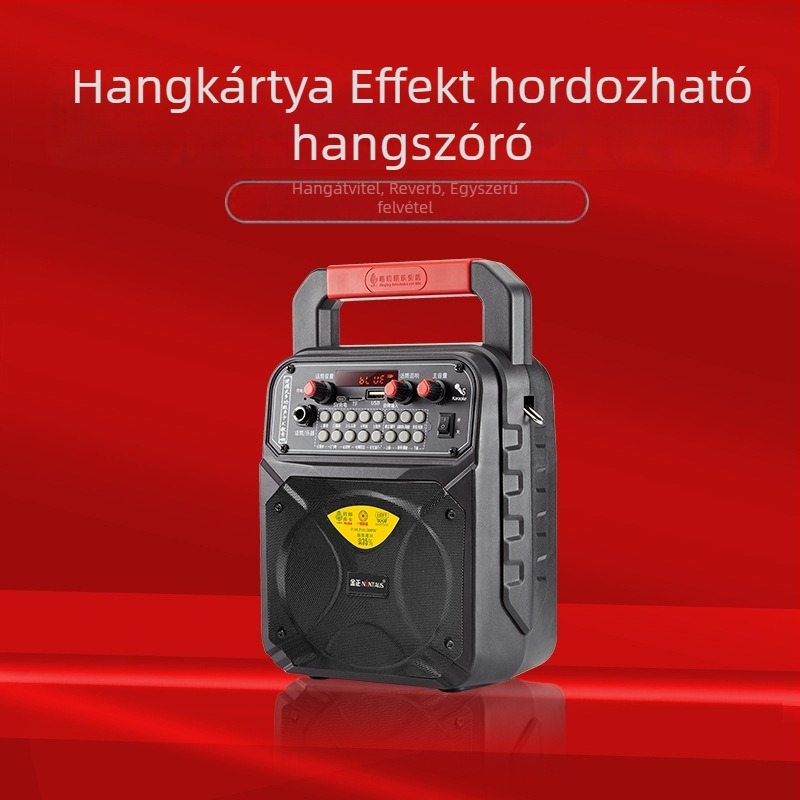 A1 Square Dance hordozható Bluetooth hangszóró - 10W, 100Hz-20kHz, SNR >=75dB, 2000-4000mAh, cserélhető akkumulátor