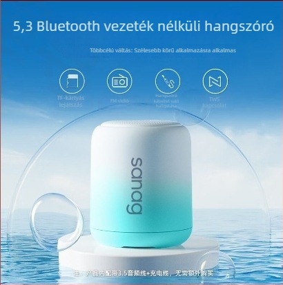 Senna X6S Bluetooth Hordozható Hangszóró Subwooferrel – 8W, 100 Hz–20 kHz, SNR ≥95 dB, Type-C tápegység, alumíniumötvözet váz