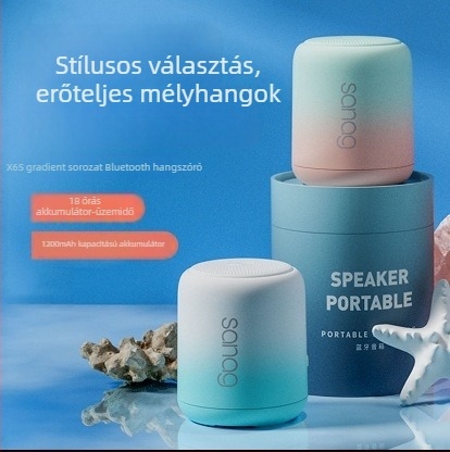 Senna X6S Bluetooth Hordozható Hangszóró Subwooferrel – 8W, 100 Hz–20 kHz, SNR ≥95 dB, Type-C tápegység, alumíniumötvözet váz