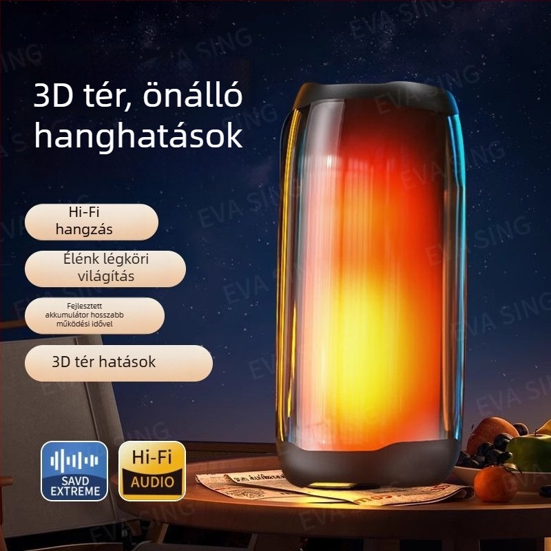 Bluetooth hangszóró Berlin Sounddal, vezeték nélküli, üveg bevonattal, otthoni és kültéri használatra
