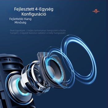 Sonac A8 Bluetooth kültéri hordozható hangszóró, 40W, IPX7 vízálló, Bluetooth 5.0, 4 hangszóró, beépített 4000–6000 mAh akkumulátor