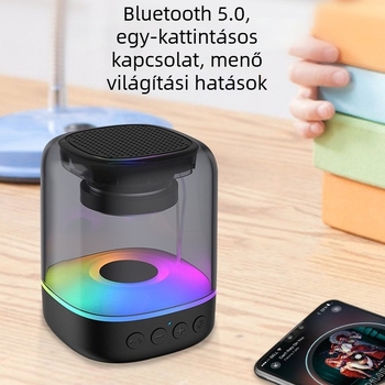 Vezeték nélküli Bluetooth hangszóró, hordozható mini hangszóró beépített akkumulátorral 500-800 mAh, Bluetooth 5.0, 8 m hatótávolság, legfeljebb 10 W kimenet, SNR ≥85 dB