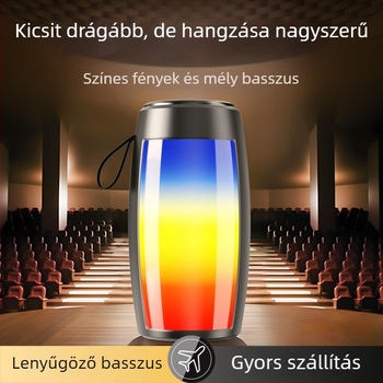 Bluetooth hangsugó kültéri és otthoni használatra, hordozható sztereó, IPX7 vízálló, USB/TF-kártya, 100Hz-20kHz, SNR ≥70dB