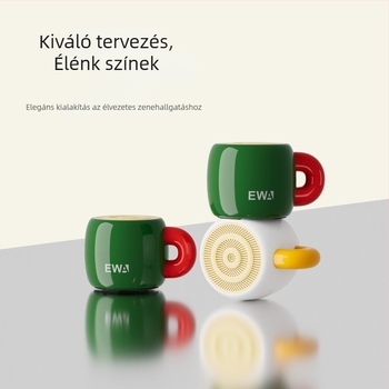 Vezeték nélküli Bluetooth hangszóró bögréhez — Kerámiabögre, Beépített akkumulátor, 5W teljesítmény, Bluetooth 5.3, Frekvenciatartomány 100Hz-18kHz