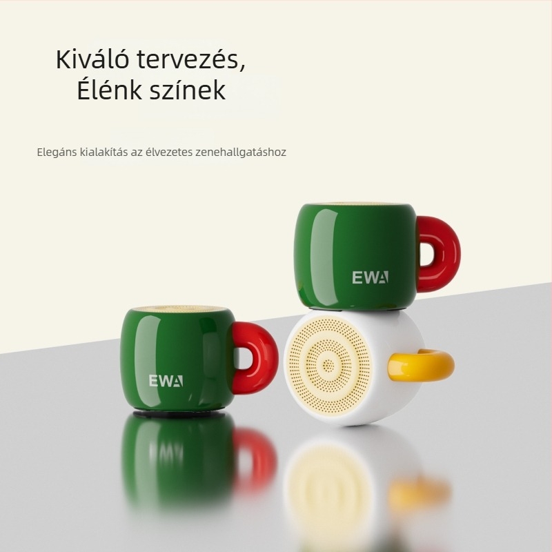 Vezeték nélküli Bluetooth hangszóró bögréhez — Kerámiabögre, Beépített akkumulátor, 5W teljesítmény, Bluetooth 5.3, Frekvenciatartomány 100Hz-18kHz