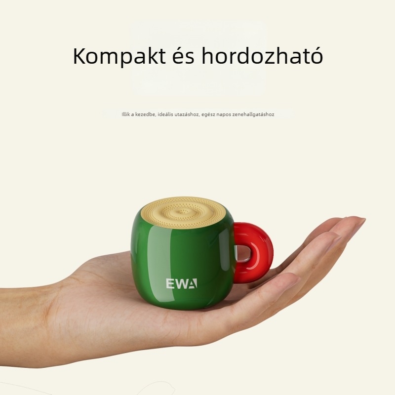 Vezeték nélküli Bluetooth hangszóró bögréhez — Kerámiabögre, Beépített akkumulátor, 5W teljesítmény, Bluetooth 5.3, Frekvenciatartomány 100Hz-18kHz