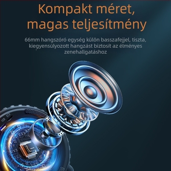 TF kártyahellyel ellátott hordozható Bluetooth hangszóró – 5W, beépített akkumulátor 1000–1200mAh, Bluetooth 5.3, frekvenciaválasz 100Hz–20kHz