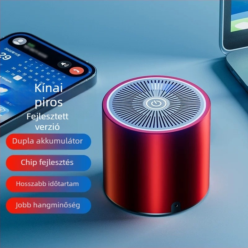 T5 Bluetooth hangszóró, kompakt mini hangfal USB kártyahellyel, vezeték nélküli mélynyomó, Bluetooth 5.3, 60 Hz–15 kHz, SNR ≥95 dB, 10 m hatótávolság, beépített akkumulátor 2000–4000 mAh, névleges teljesítmény 5W