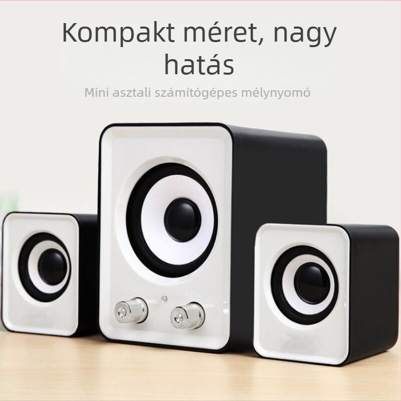 Jituo 202 USB 2.1 számítógépes hangszórók 3,5 mm-es audio bemenettel – mini asztali rendszer