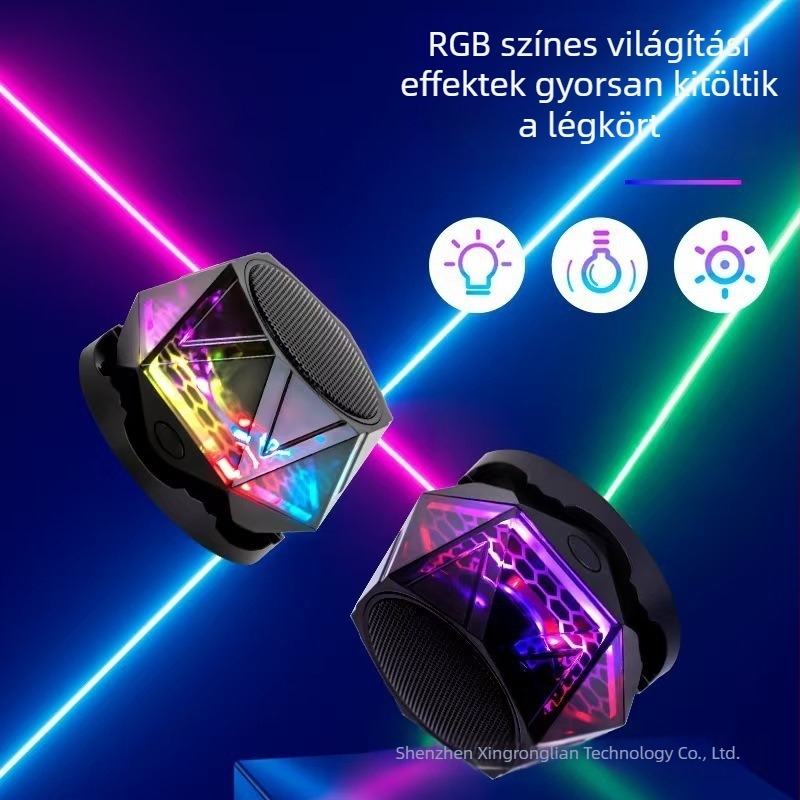 G300 Mágneses Bluetooth hangfal RGB világítással, Bluetooth 5.3, 5W kimenet, beépített akkumulátor 300–500mAh, frekvenciatartomány 20Hz–20kHz, SNR ≥85dB
