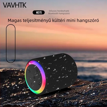 Mini Bluetooth hangszóró RGB világítással, IPX6 vízálló, 5W kimeneti teljesítmény, beépített 1200–2000mAh akkumulátor, Bluetooth 5.0