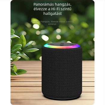 Mini Bluetooth hangszóró RGB világítással, IPX6 vízálló, 5W kimeneti teljesítmény, beépített 1200–2000mAh akkumulátor, Bluetooth 5.0