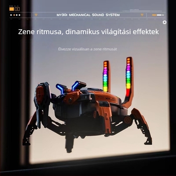 Bluetooth hangszóró subwooferrel, audiophile minőség, hordozható otthoni és kültéri használatra, Bluetooth 5.0, 30 Hz-15 kHz, IPX2, beépített akkumulátor 1200-2000 mAh, teljesítmény 5.2 W