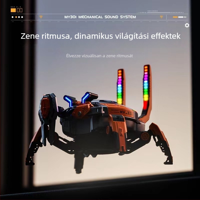 Bluetooth hangszóró subwooferrel, audiophile minőség, hordozható otthoni és kültéri használatra, Bluetooth 5.0, 30 Hz-15 kHz, IPX2, beépített akkumulátor 1200-2000 mAh, teljesítmény 5.2 W