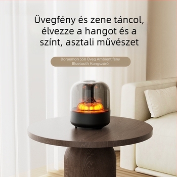 Bluetooth 5.0 hangszóró LED világítással, 3W, 100Hz–20kHz, SNR ≥75dB, kártyahely