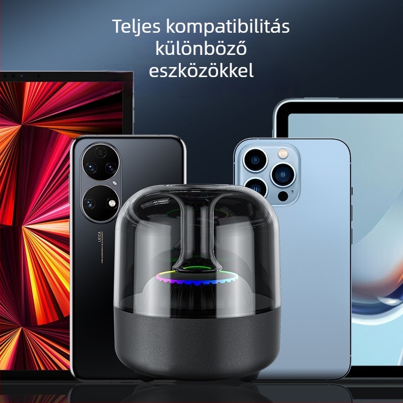 Bluetooth 5.0 hangszóró LED világítással, 3W, 100Hz–20kHz, SNR ≥75dB, kártyahely
