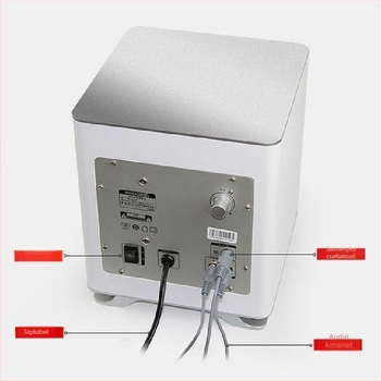 Mai Bo M500BT 2.1 multimédiás Bluetooth hangfal szubwooferrel (Bluetooth 4.0; kimeneti teljesítmény 44 W; frekvenciasáv 40 Hz–20 kHz; 3,5 mm bemenet; 8 órás lejátszás)