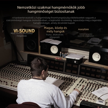 Asztali Bluetooth hangfal 5 hangszóróval, 130W, Bluetooth 5.3, beépített 6000mAh akkumulátor, frekvenciatartomány 100 Hz–20 kHz