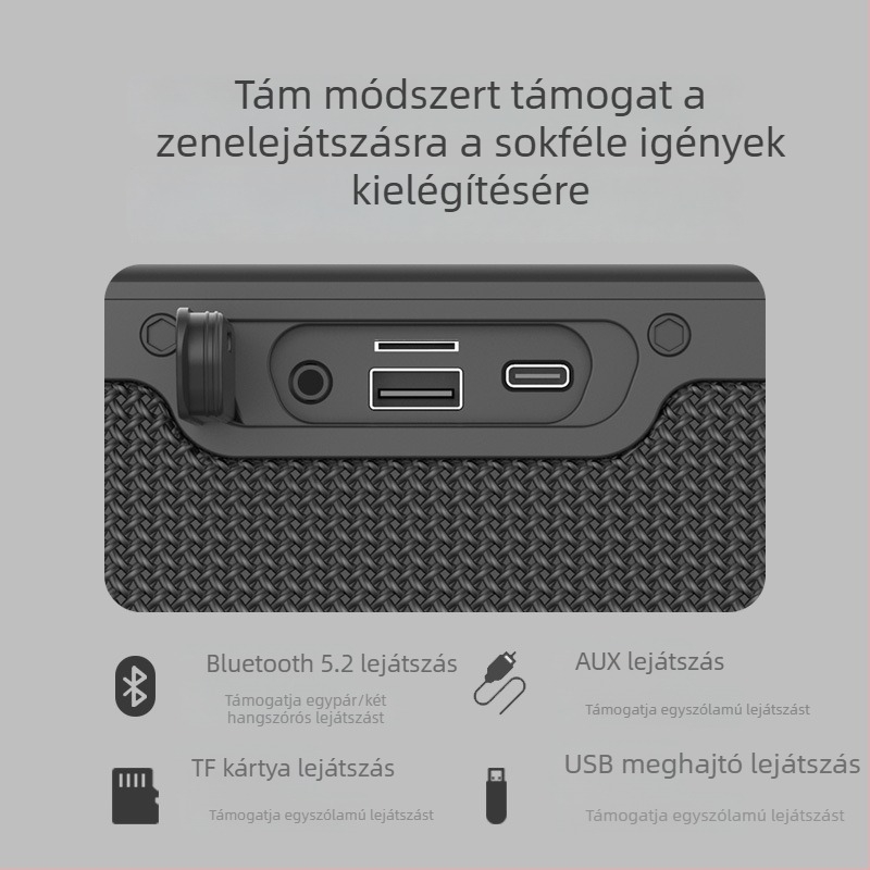 Xidobao xdobo1983PLUS Bluetooth hangszóró — Kültéri hordozható, 80W teljesítmény, IPX7 vízálló, beépített 6000mAh akkumulátor, Bluetooth 5.2