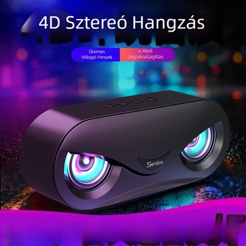 M6 Bluetooth hangsugáró LED világítással, 10W, beépített 2000–4000 mAh akkumulátor, Bluetooth 5.0, 100 Hz–20 kHz, 2 hangszóró, TF-kártya és kihangosítás