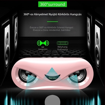 M6 Bluetooth hangsugáró LED világítással, 10W, beépített 2000–4000 mAh akkumulátor, Bluetooth 5.0, 100 Hz–20 kHz, 2 hangszóró, TF-kártya és kihangosítás