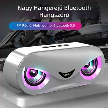 M6 Bluetooth hangsugáró LED világítással, 10W, beépített 2000–4000 mAh akkumulátor, Bluetooth 5.0, 100 Hz–20 kHz, 2 hangszóró, TF-kártya és kihangosítás