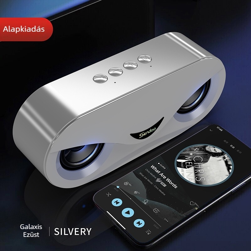 M6 Bluetooth hangsugáró LED világítással, 10W, beépített 2000–4000 mAh akkumulátor, Bluetooth 5.0, 100 Hz–20 kHz, 2 hangszóró, TF-kártya és kihangosítás