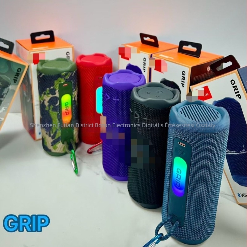 Bluetooth hordozható hangszóró két hangszóróval, BT 5.0, 100 Hz–20 kHz, IPX6 vízálló, beépített 300–500 mAh akkumulátor