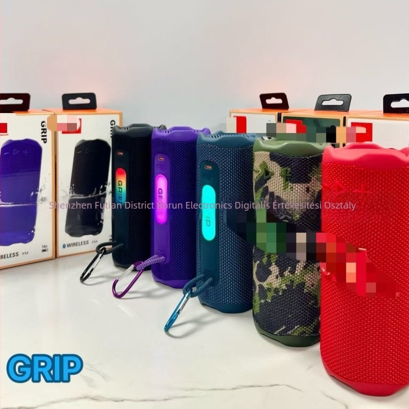 Bluetooth hordozható hangszóró két hangszóróval, BT 5.0, 100 Hz–20 kHz, IPX6 vízálló, beépített 300–500 mAh akkumulátor