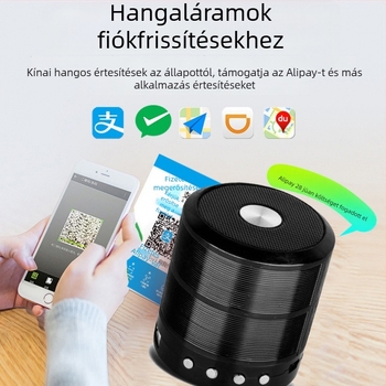 Fémes mini Bluetooth hangszóró kártya slottal | 3W | 100 Hz–20 kHz | IPX2 | Beépített akkumulátor 300–500 mAh
