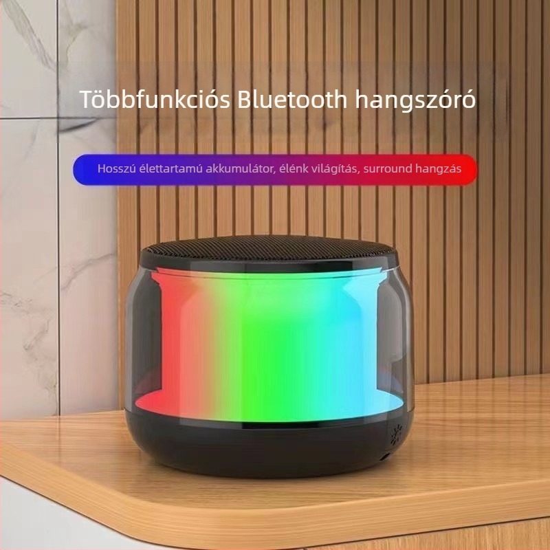Hordozható Bluetooth hangszóró Bluetooth 5.0, 3W kimenet, 100 Hz–20 kHz frekvencia-válasz, SNR ≥75 dB, beépített 300–500 mAh akkumulátor