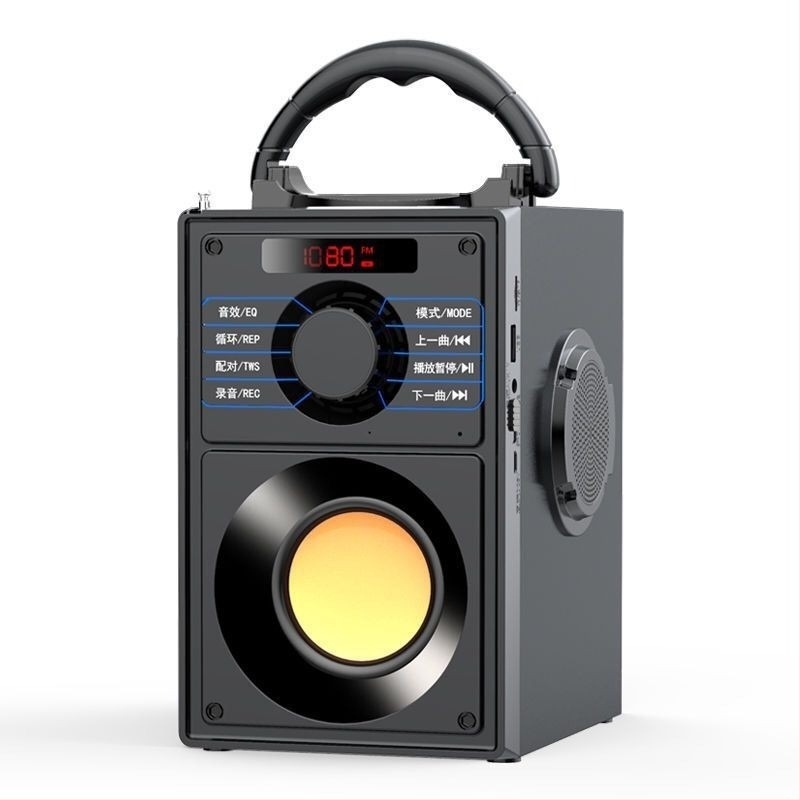 Xuletin Bluetooth Hangszóró 20W, 3-utas hangszóró, IPX2 vízálló, Bluetooth 5.3, beépített 2000–4000 mAh akkumulátor