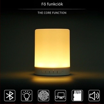 Mini Bluetooth hangszóró RGB éjszakai fénnyel (3W, Bluetooth 5.3, beépített akkumulátor, 60Hz-15kHz, SNR ≥70dB)