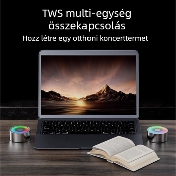 Kültéri vezeték nélküli Bluetooth hangszóró, hordozható mini, 10W, Bluetooth 5.0, 20 Hz-20 kHz, SNR ≥70 dB, beépített akkumulátor 300-500 mAh, 10 m hatótávolság