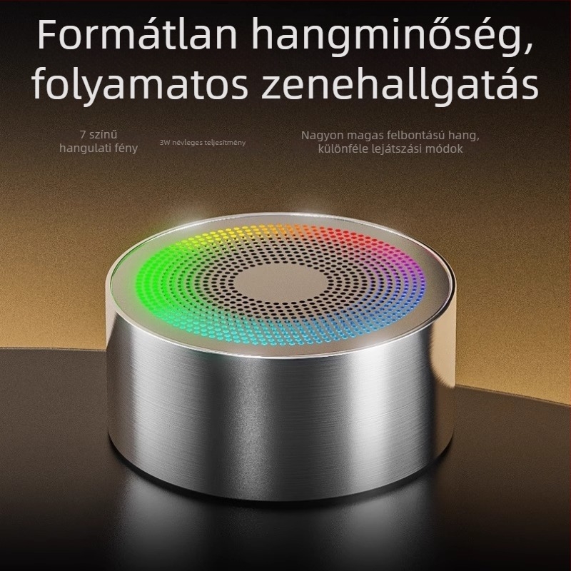 Kültéri vezeték nélküli Bluetooth hangszóró, hordozható mini, 10W, Bluetooth 5.0, 20 Hz-20 kHz, SNR ≥70 dB, beépített akkumulátor 300-500 mAh, 10 m hatótávolság