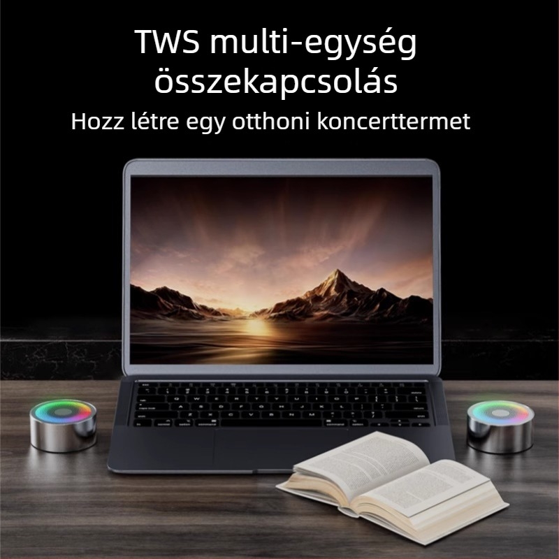 Kültéri vezeték nélküli Bluetooth hangszóró, hordozható mini, 10W, Bluetooth 5.0, 20 Hz-20 kHz, SNR ≥70 dB, beépített akkumulátor 300-500 mAh, 10 m hatótávolság
