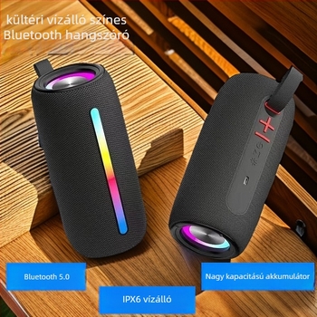 Otthoni vezeték nélküli Bluetooth hangszóró két meghajtóval, 10W, BT 5.0, 100 Hz–20 kHz, beépített akkumulátor 1200–2000 mAh