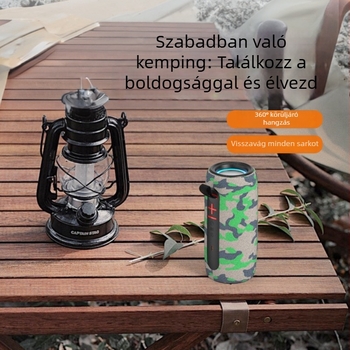 Otthoni vezeték nélküli Bluetooth hangszóró két meghajtóval, 10W, BT 5.0, 100 Hz–20 kHz, beépített akkumulátor 1200–2000 mAh