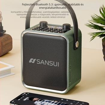 Kültéri karaoke Bluetooth hangszóró, IPX7 vízálló, beépített 6000mAh akkumulátor, 50W teljesítmény, Bluetooth 5.0