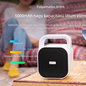BV670 Bluetooth hangszóró, hordozható, kompakt audio eszköz, 60Hz-15kHz frekvenciatartománnyal, SNR ≥85dB, 1 hangszóró, 10 m hatótávolság