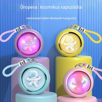 Űr témájú Bluetooth hangszóró ambient fénnyel, mini hordozható hangszóró otthonra és kültérre