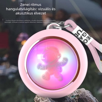 Űr témájú Bluetooth hangszóró ambient fénnyel, mini hordozható hangszóró otthonra és kültérre
