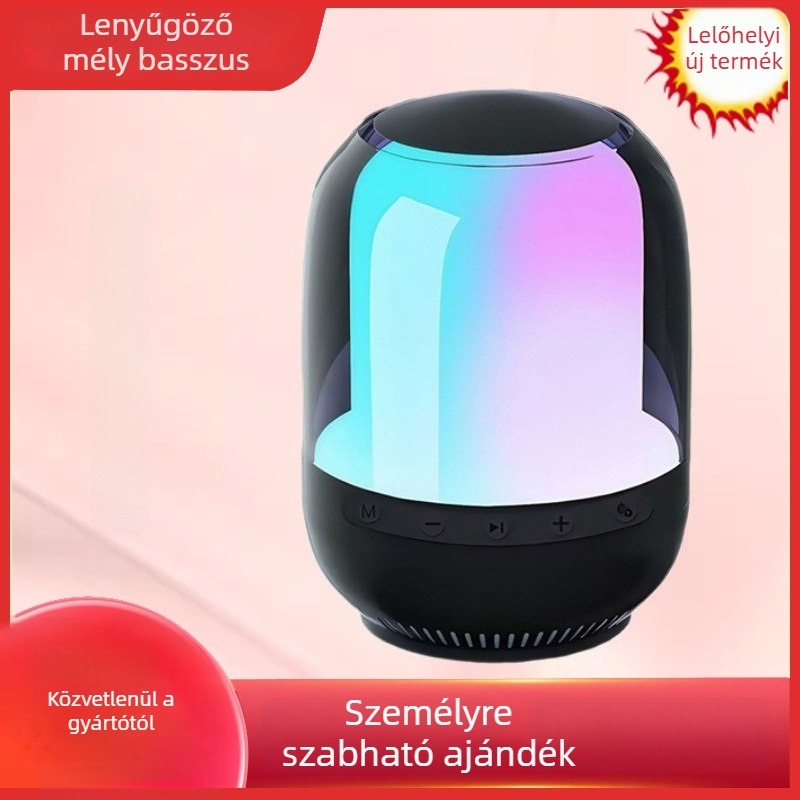 Asztalra szánt vezeték nélküli Bluetooth hangszóró ambient világítással, 8W, BT 5.3, 20 Hz–20 kHz, beépített akkumulátor 1200–2000 mAh