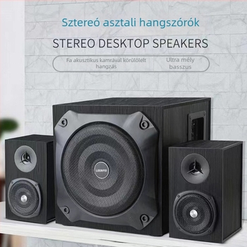 Asztali hangsugárzórendszer subwooferrel és Bluetooth-szal számítógéphez és TV-hez | Hendel | 220V | fa burkolatú ház | SNR ≥70 dB | beépített akkumulátor nélkül