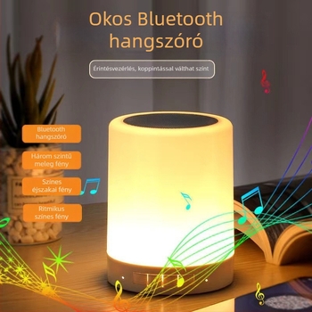 Vezeték nélküli Bluetooth hangszóró éjjeli fény és színes hangulatvilágítással
